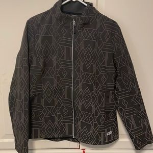 Eastern Mountain Sports black and silver geometric jacket. Size large.